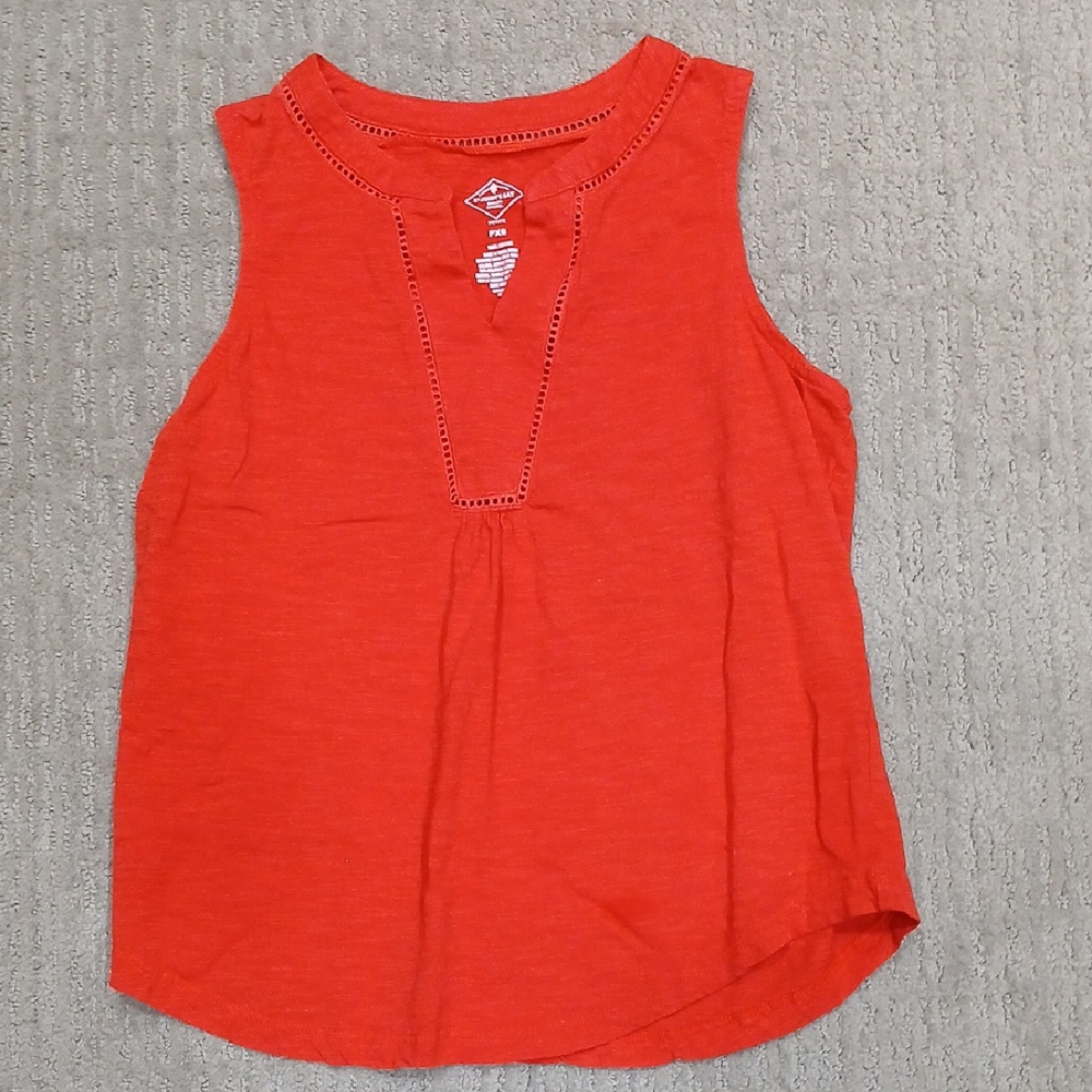 Orange Sleeveless Top